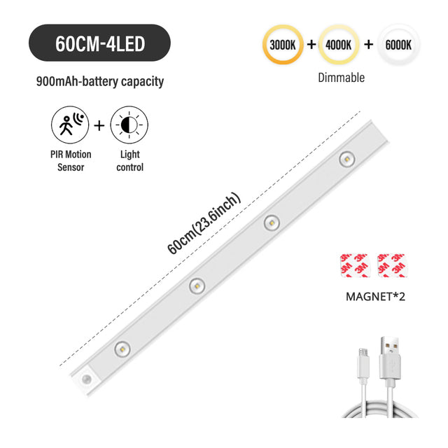 PowerLight Strips - Oplaadbare draadloze LED-strip met sensor